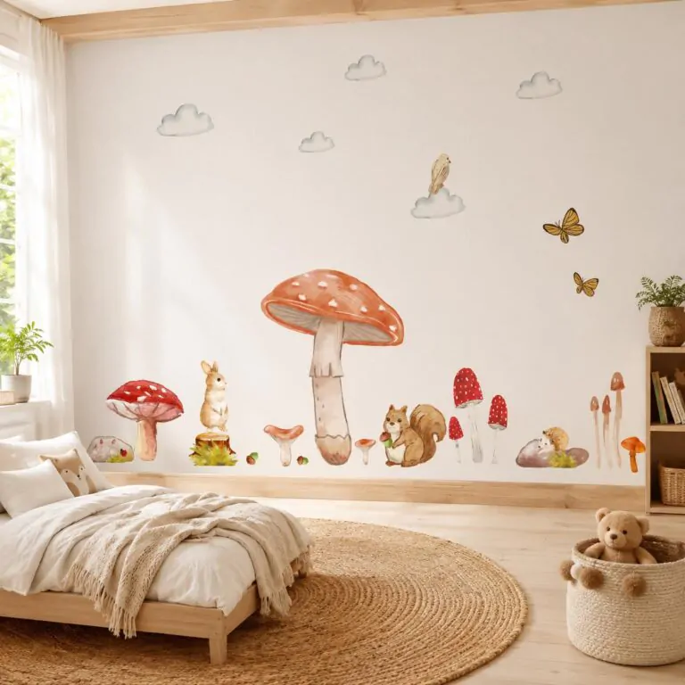 How does nature in child development shape nursery design? 4 biophilic nursery design, attention restoration theory, realistic wall decor, sensory self-regulation, biophilia hypothesis, tactile organic materials, circadian daylight, textless botanical illustrations, indoor flora, cognitive fatigue, neurobiology, nature in child development